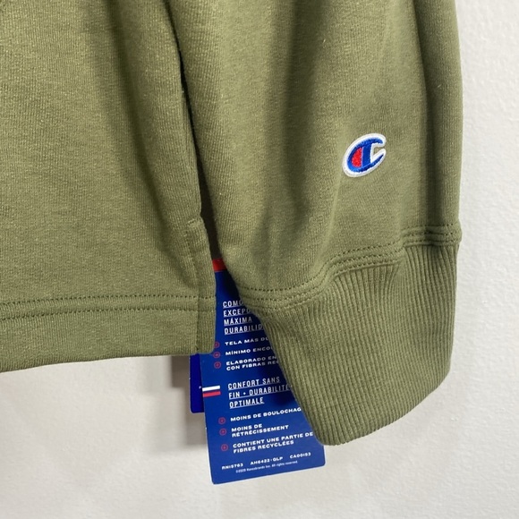 Champion Men's Rugby Collared Reverse Weave Sweatshirt Size Large Olive NWT - Picture 5 of 12